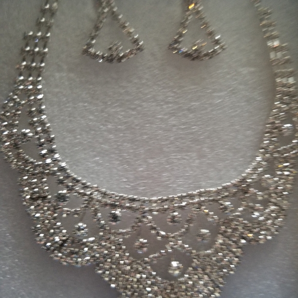 Australian crystal bridal necklace and earrings BN - Picture 3 of 8